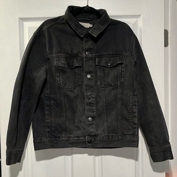 H&M Jackets & Coats Mens L 28 Hm Label Of Graded Goods Black Denim
